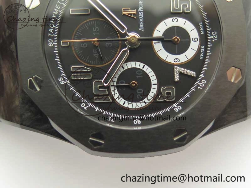 Royal Oak Offshore “GINZA 7” Forged Carbon JF Best Edition on Rubber Strap A3126 V2 w  Cyclops