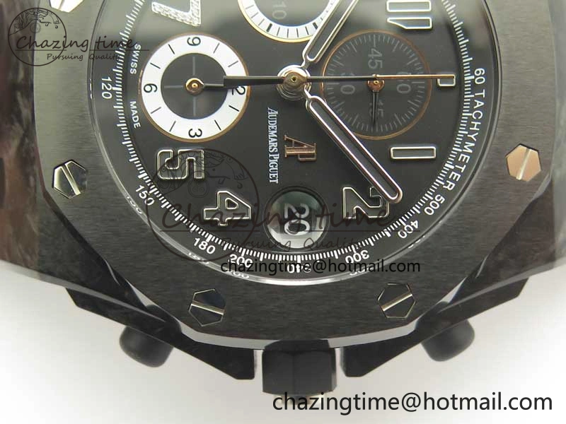 Royal Oak Offshore “GINZA 7” Forged Carbon JF Best Edition on Rubber Strap A3126 V2 w  Cyclops