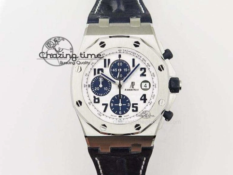 Royal Oak Offshore JF Best Edition “Navy” on Blue Leather Strap A7750