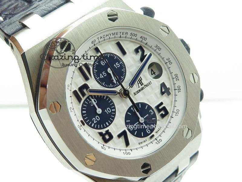 Royal Oak Offshore JF Best Edition “Navy” on Blue Leather Strap A7750