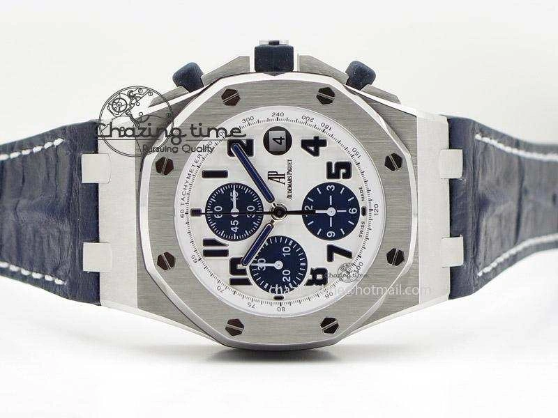 Royal Oak Offshore JF Best Edition “Navy” on Blue Leather Strap A7750