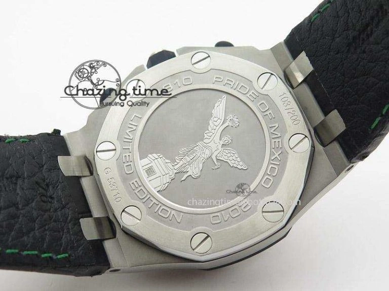Royal Oak Offshore JF Best Edition “Pride of Mexico” on Black Leather Strap A7750