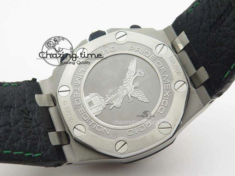 Royal Oak Offshore JF Best Edition “Pride of Mexico” on Black Leather Strap A7750