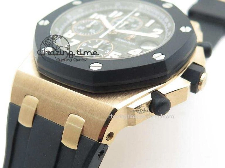Royal Oak Offshore JF Best Edition RG Rubberclad Black Dial on Rubber Strap A7750