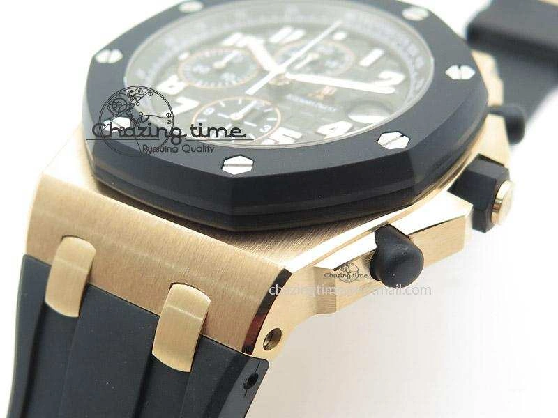 Royal Oak Offshore JF Best Edition RG Rubberclad Black Dial on Rubber Strap A7750