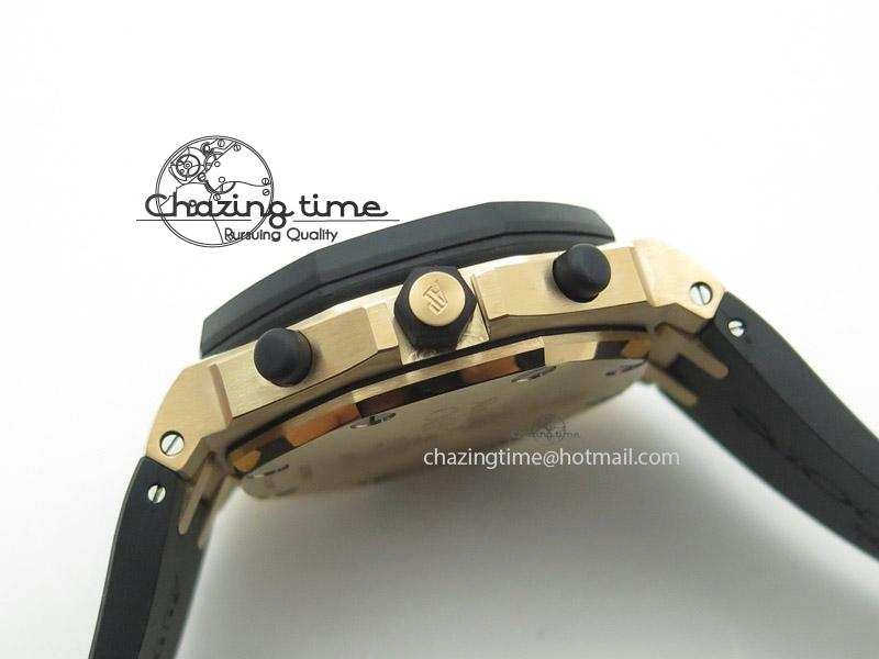 Royal Oak Offshore JF Best Edition RG Rubberclad Black Dial on Rubber Strap A7750