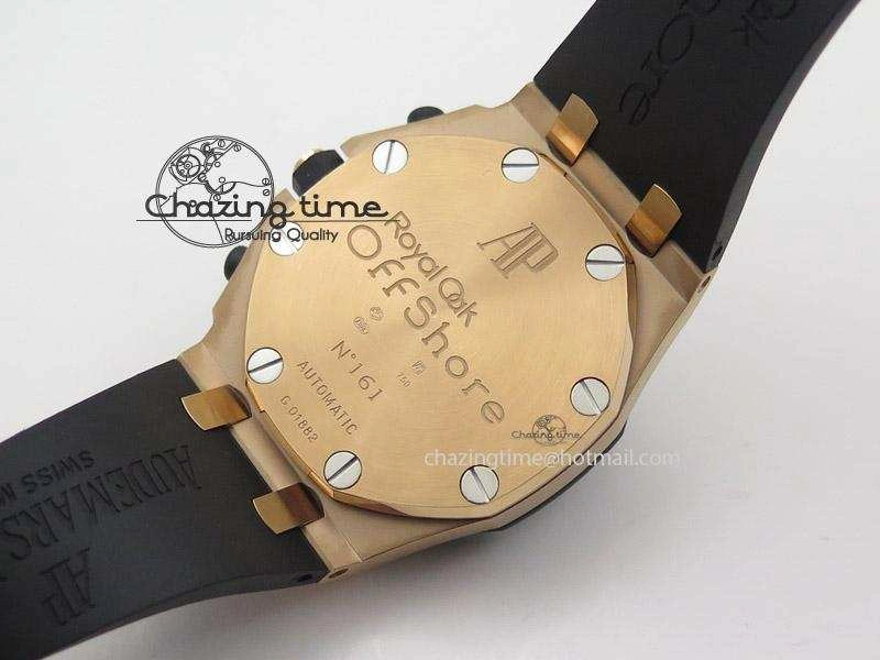Royal Oak Offshore JF Best Edition RG Rubberclad Black Dial on Rubber Strap A7750