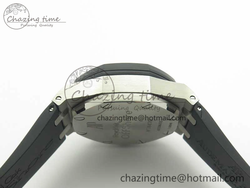 Royal Oak Offshore JF Best Edition SS Rubberclad Black Dial A3126 V2 w  Cyclops