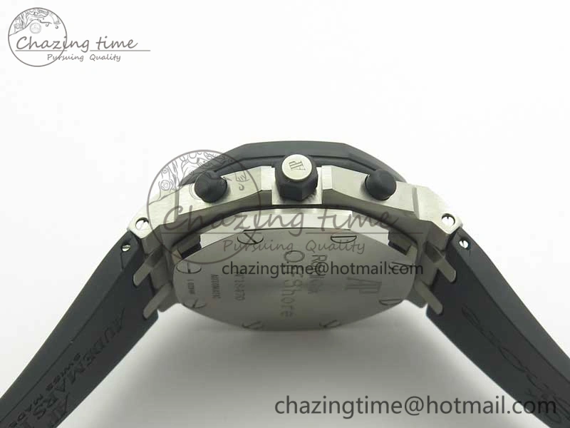 Royal Oak Offshore JF Best Edition SS Rubberclad Black Dial A3126 V2 w  Cyclops