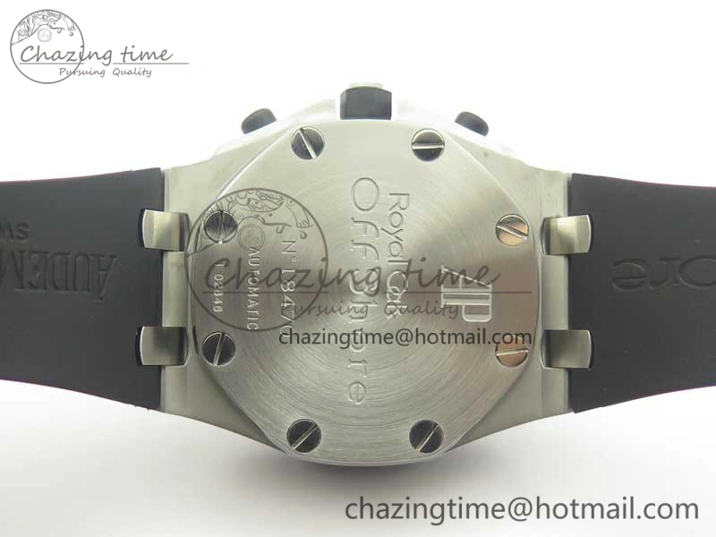 Royal Oak Offshore JF Best Edition SS Rubberclad Black Dial A3126 V2 w  Cyclops