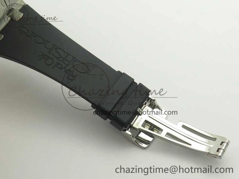 Royal Oak Offshore JF Best Edition SS Rubberclad Black Dial A3126 V2 w  Cyclops