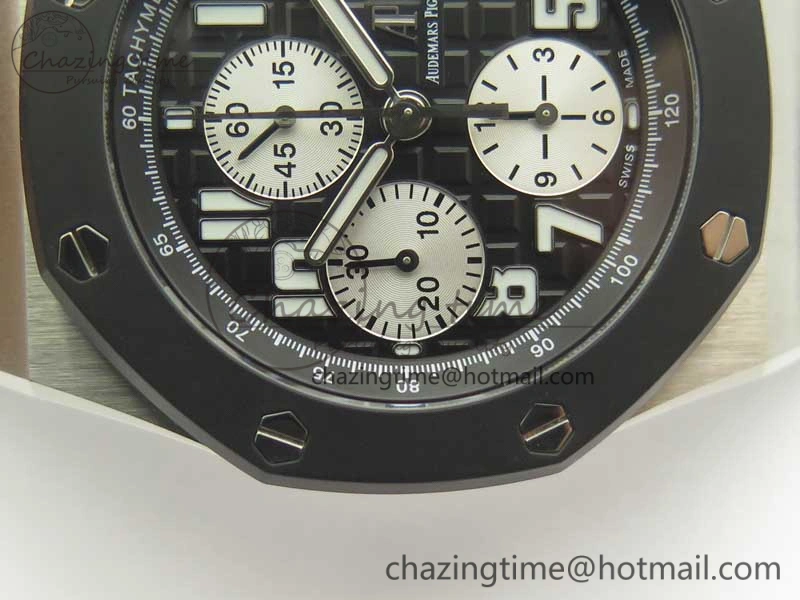 Royal Oak Offshore JF Best Edition SS Rubberclad Black Dial A3126 V2 w  Cyclops