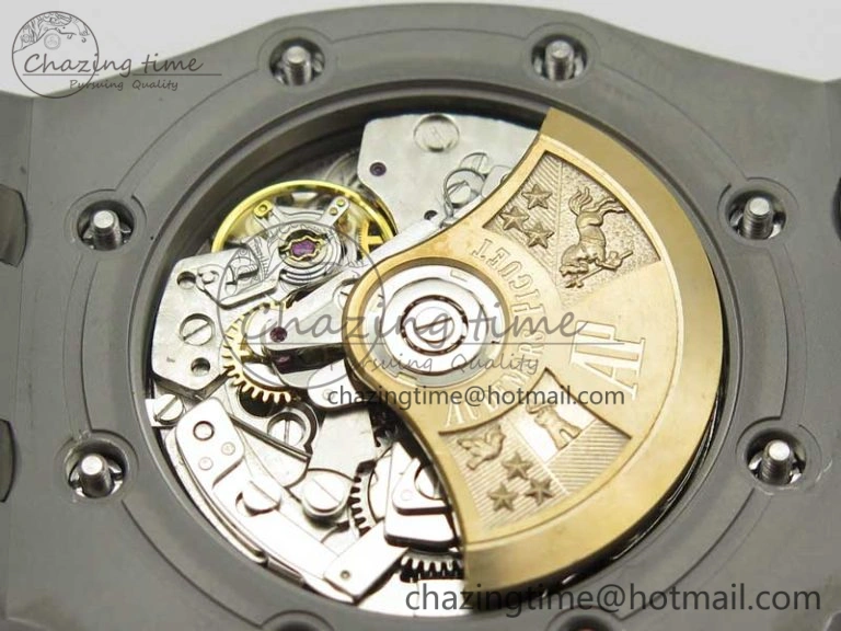 Royal Oak Offshore JF Best Edition SS Rubberclad Black Dial A3126 V2 w  Cyclops