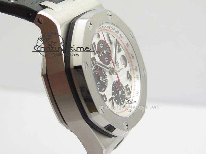 Royal Oak Offshore JF Ultimate Edition Silver Themes On Black Leather Strap A7750 V2