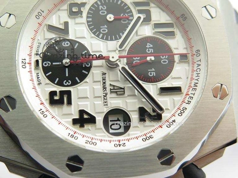 Royal Oak Offshore JF Ultimate Edition Silver Themes On Black Leather Strap A7750 V2