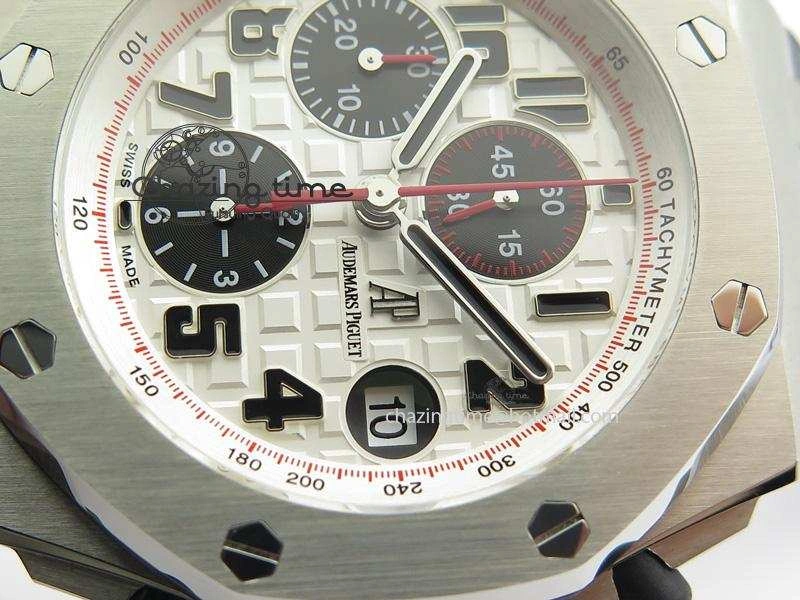 Royal Oak Offshore JF Ultimate Edition Silver Themes On Black Leather Strap A7750 V2