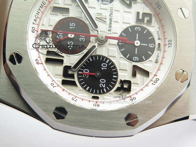 Royal Oak Offshore JF Ultimate Edition Silver Themes On Black Leather Strap A7750 V2
