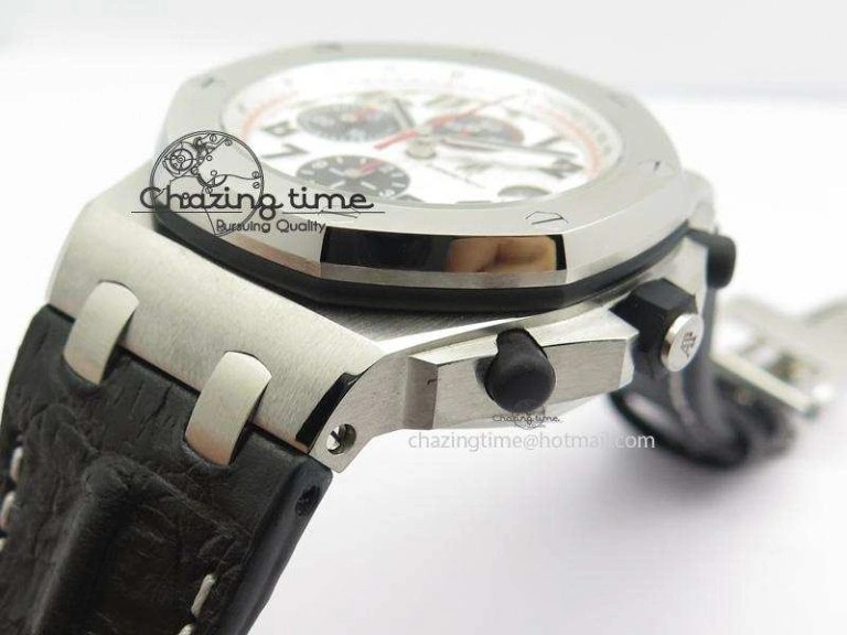 Royal Oak Offshore JF Ultimate Edition Silver Themes On Black Leather Strap A7750 V2
