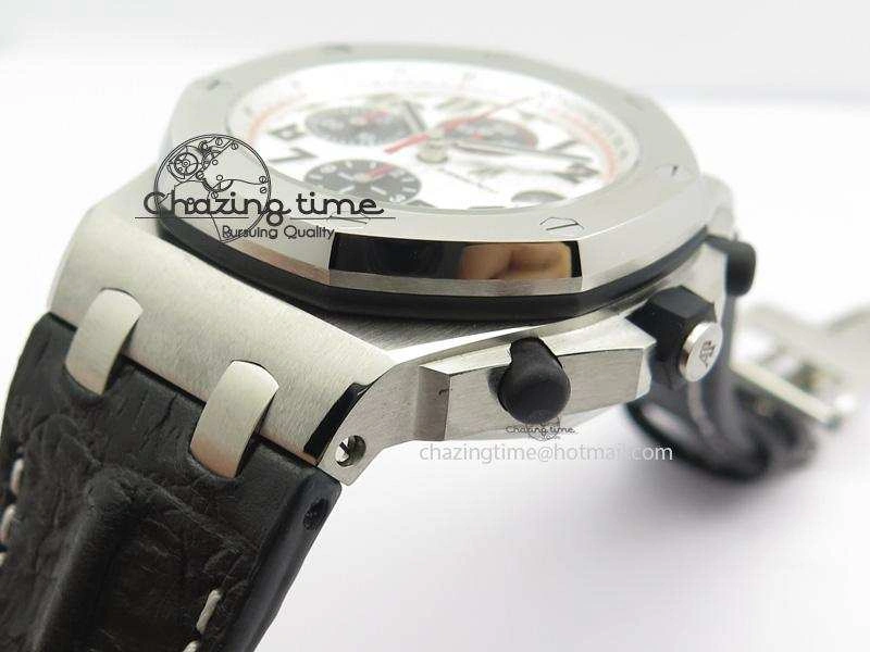 Royal Oak Offshore JF Ultimate Edition Silver Themes On Black Leather Strap A7750 V2