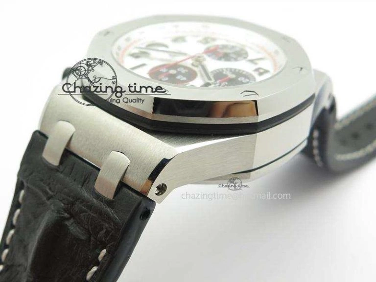 Royal Oak Offshore JF Ultimate Edition Silver Themes On Black Leather Strap A7750 V2