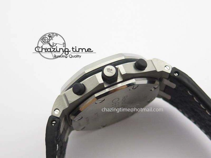 Royal Oak Offshore JF Ultimate Edition Silver Themes On Black Leather Strap A7750 V2