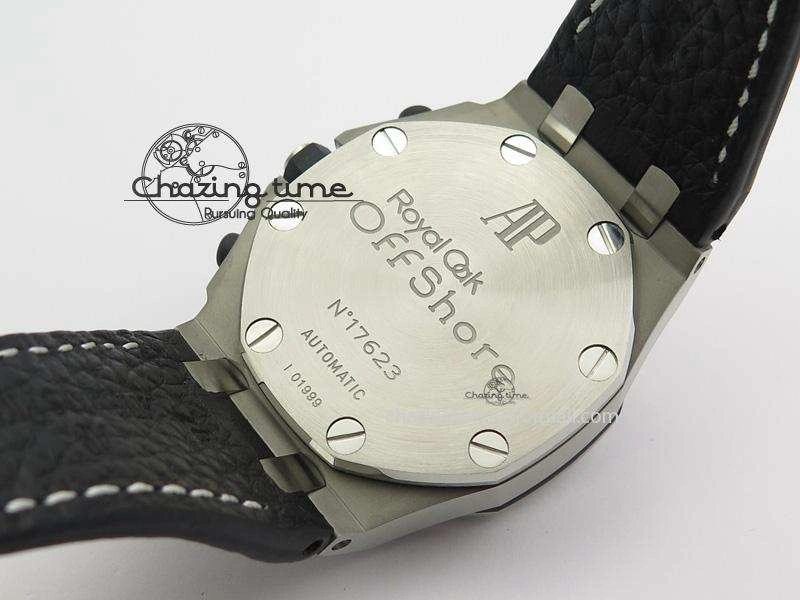 Royal Oak Offshore JF Ultimate Edition Silver Themes On Black Leather Strap A7750 V2