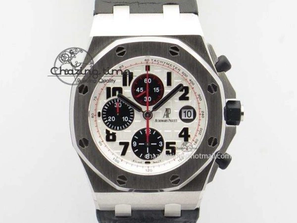Royal Oak Offshore JF Ultimate Edition Silver Themes On Black Leather Strap A7750 V2