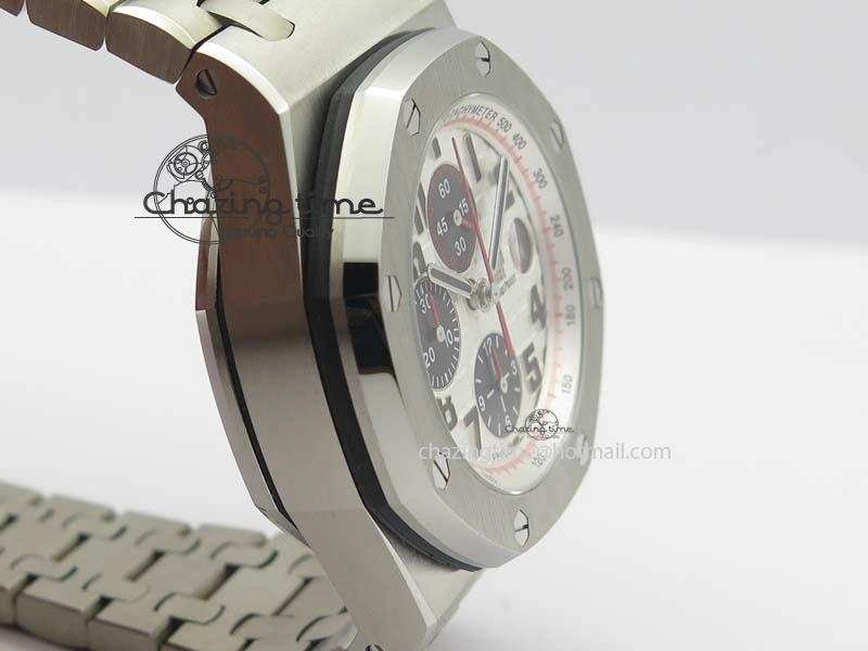 Royal Oak Offshore JF Ultimate Edition Silver Themes On SS Bracelet A7750 V2