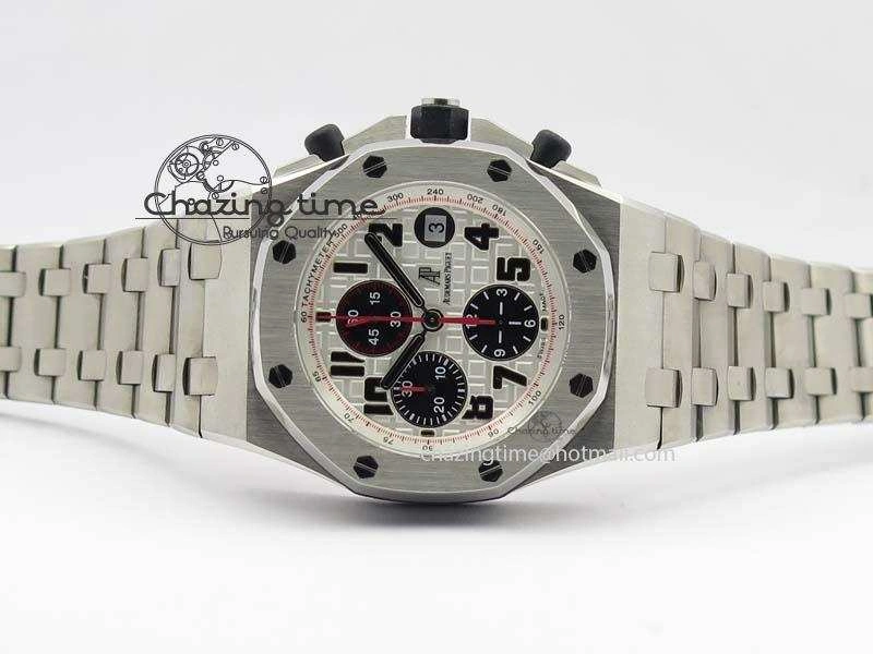 Royal Oak Offshore JF Ultimate Edition Silver Themes On SS Bracelet A7750 V2