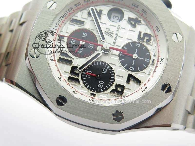 Royal Oak Offshore JF Ultimate Edition Silver Themes On SS Bracelet A7750 V2