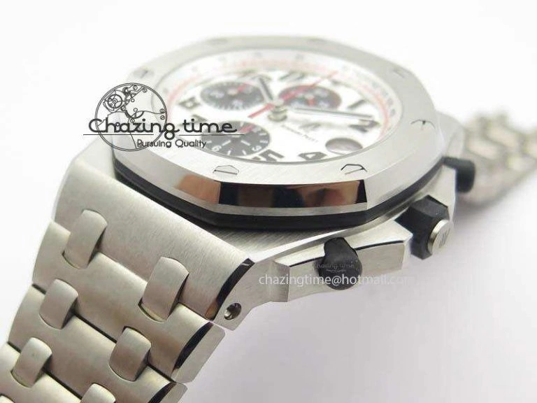Royal Oak Offshore JF Ultimate Edition Silver Themes On SS Bracelet A7750 V2