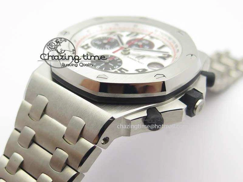 Royal Oak Offshore JF Ultimate Edition Silver Themes On SS Bracelet A7750 V2