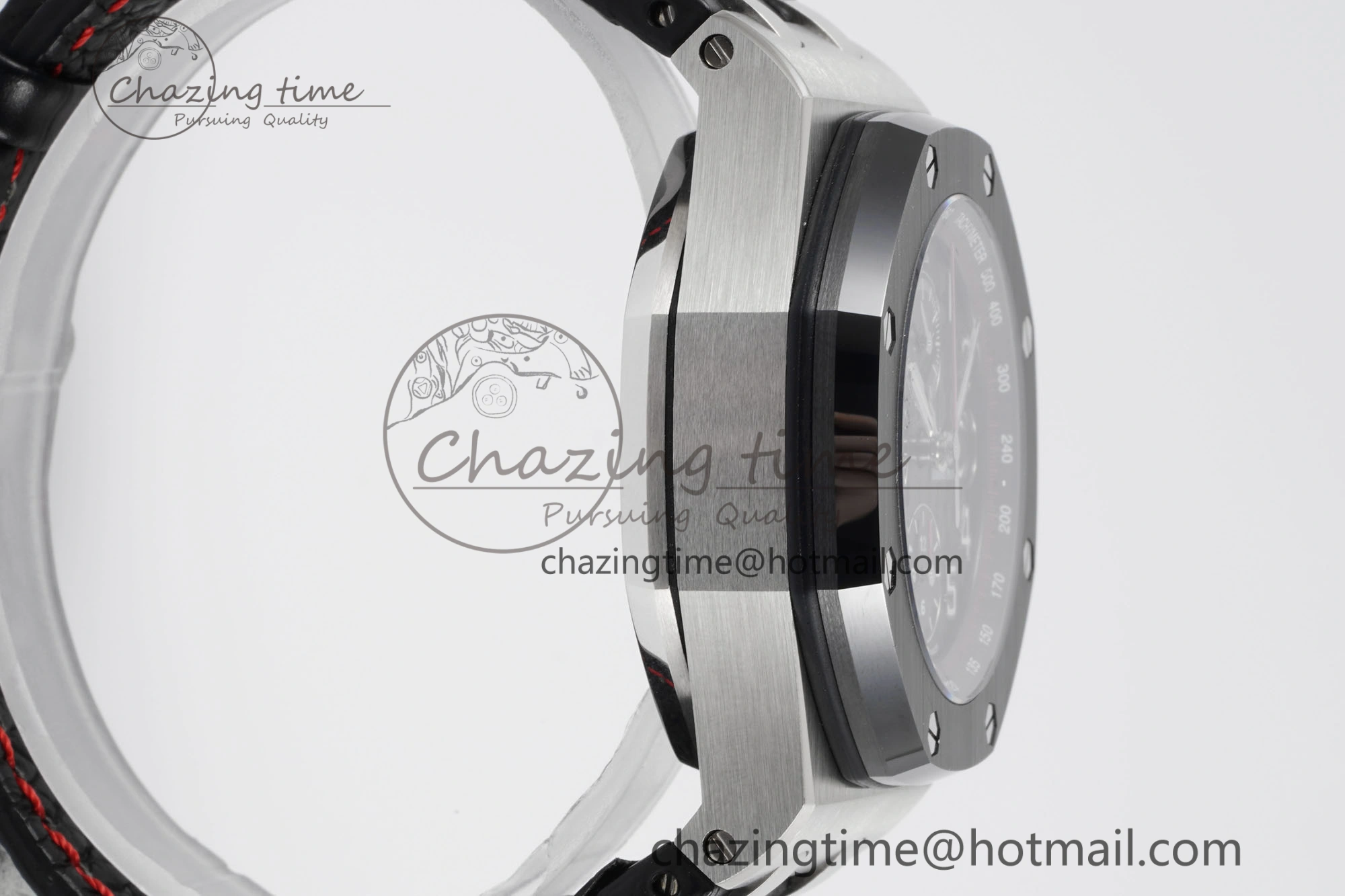 Royal Oak Offshore JJF 1:1 Best Edition “Dark Knight” on Black Red Leather Strap A3126
