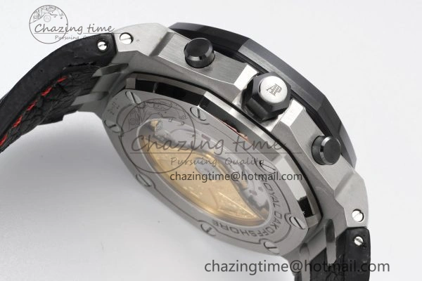 Royal Oak Offshore JJF 1:1 Best Edition “Dark Knight” on Black Red Leather Strap A3126