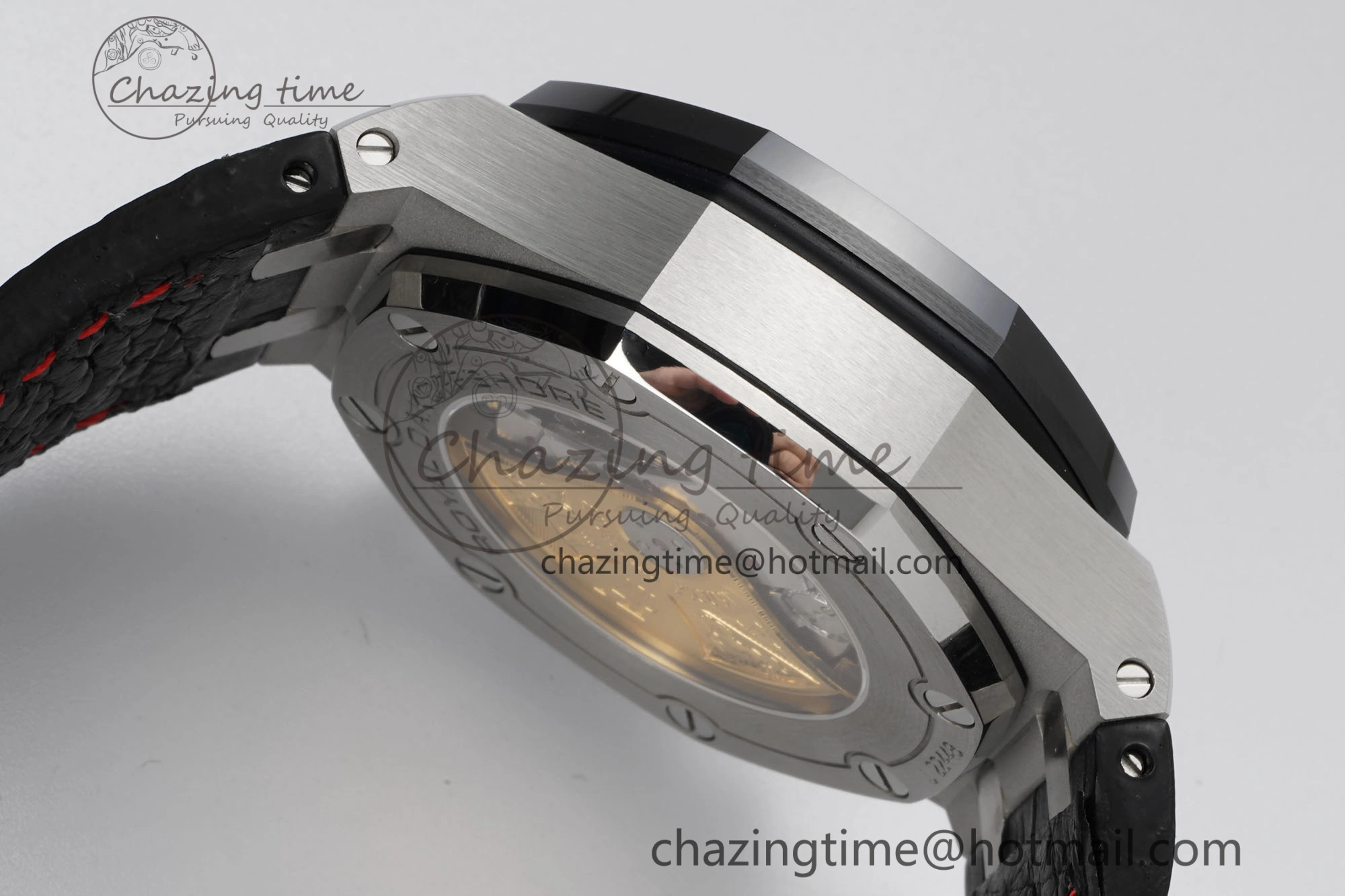 Royal Oak Offshore JJF 1:1 Best Edition “Dark Knight” on Black Red Leather Strap A3126