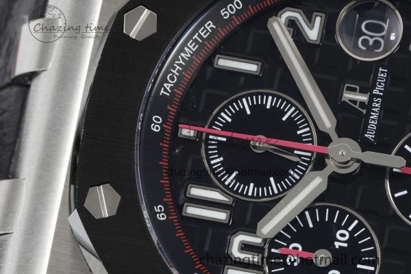 Royal Oak Offshore JJF 1:1 Best Edition “Dark Knight” on Black Red Leather Strap A3126