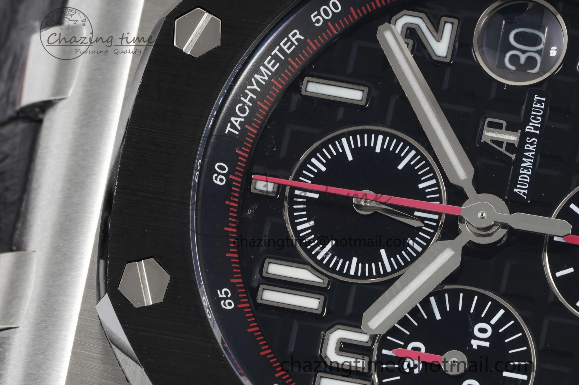 Royal Oak Offshore JJF 1:1 Best Edition “Dark Knight” on Black Red Leather Strap A3126