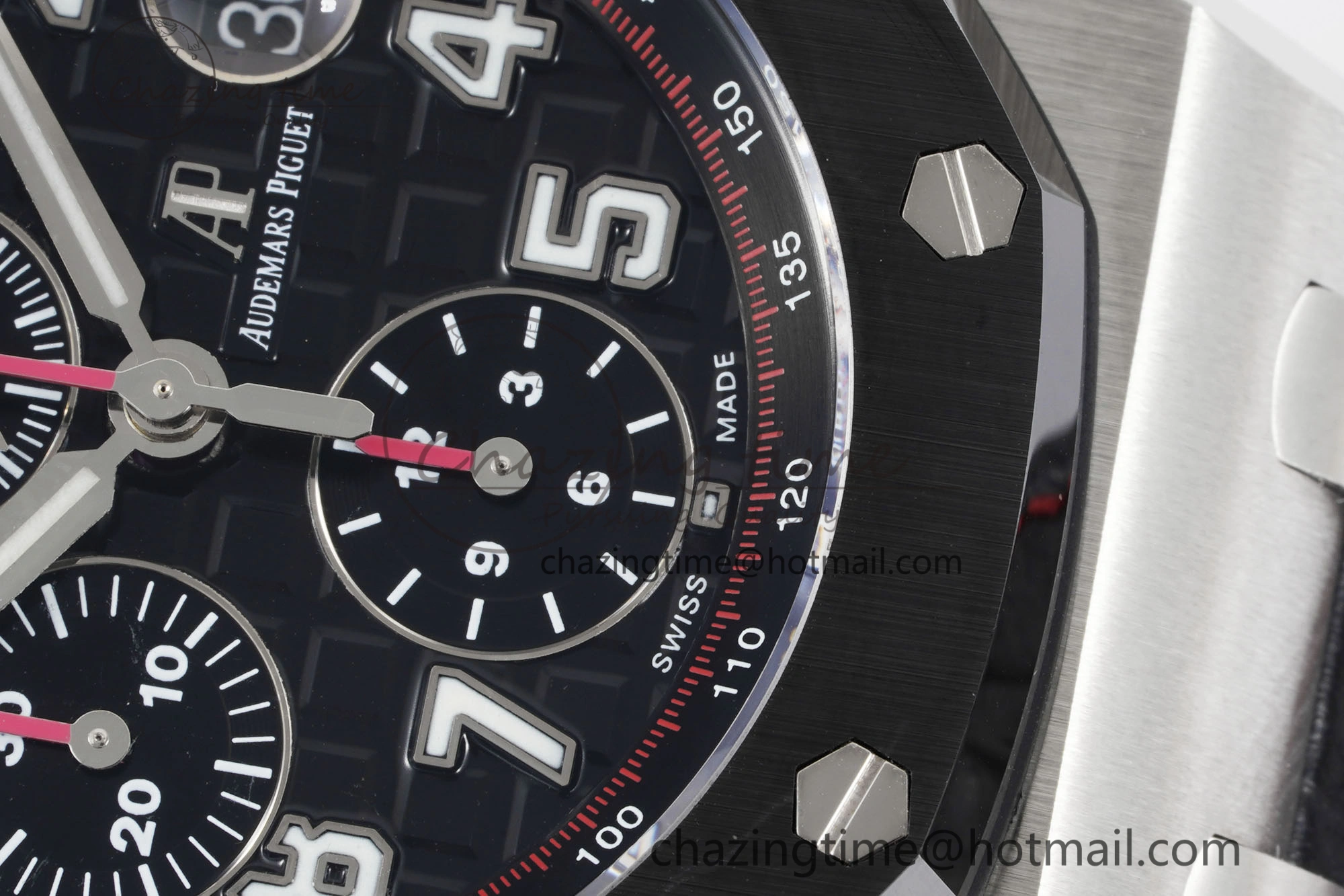 Royal Oak Offshore JJF 1:1 Best Edition “Dark Knight” on Black Red Leather Strap A3126