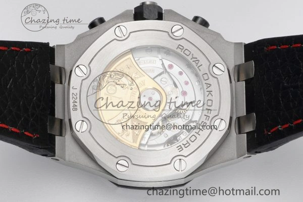 Royal Oak Offshore JJF 1:1 Best Edition “Dark Knight” on Black Red Leather Strap A3126
