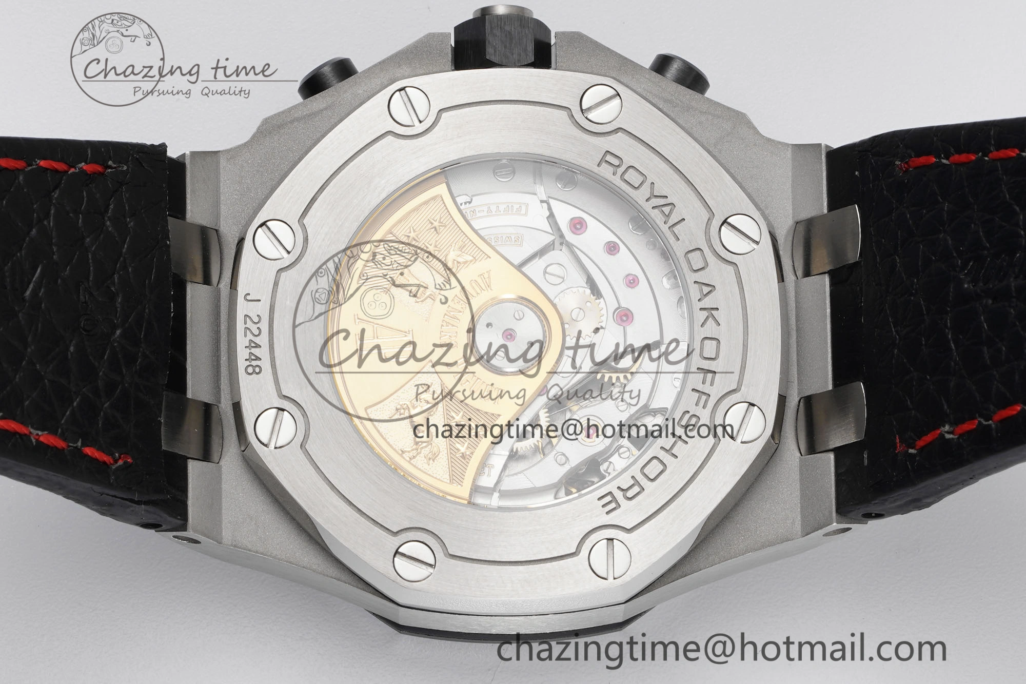 Royal Oak Offshore JJF 1:1 Best Edition “Dark Knight” on Black Red Leather Strap A3126