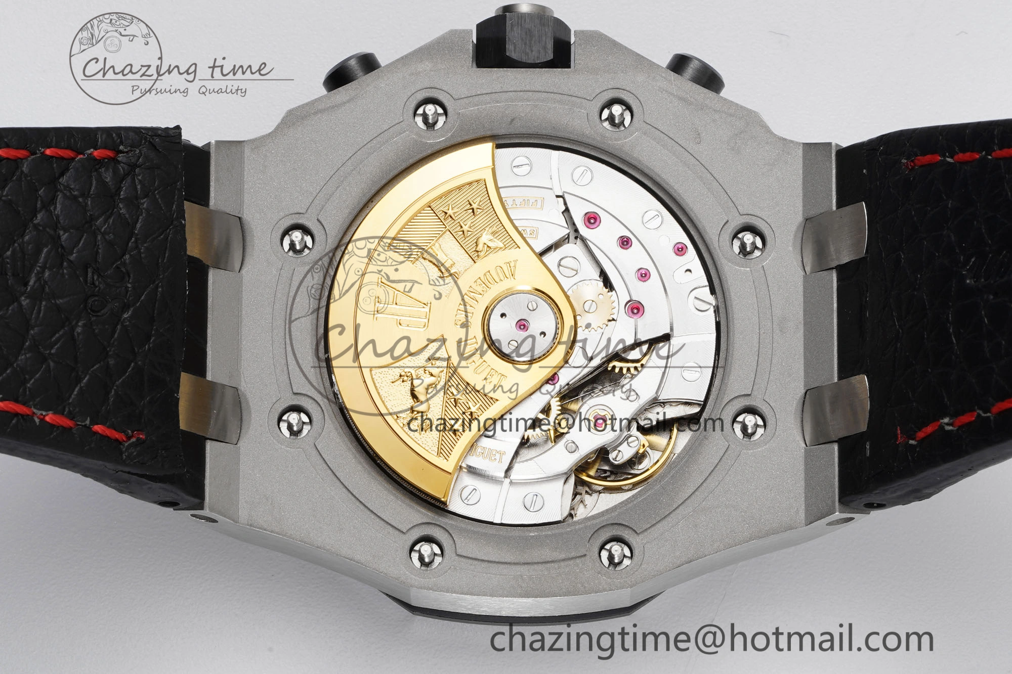Royal Oak Offshore JJF 1:1 Best Edition “Dark Knight” on Black Red Leather Strap A3126