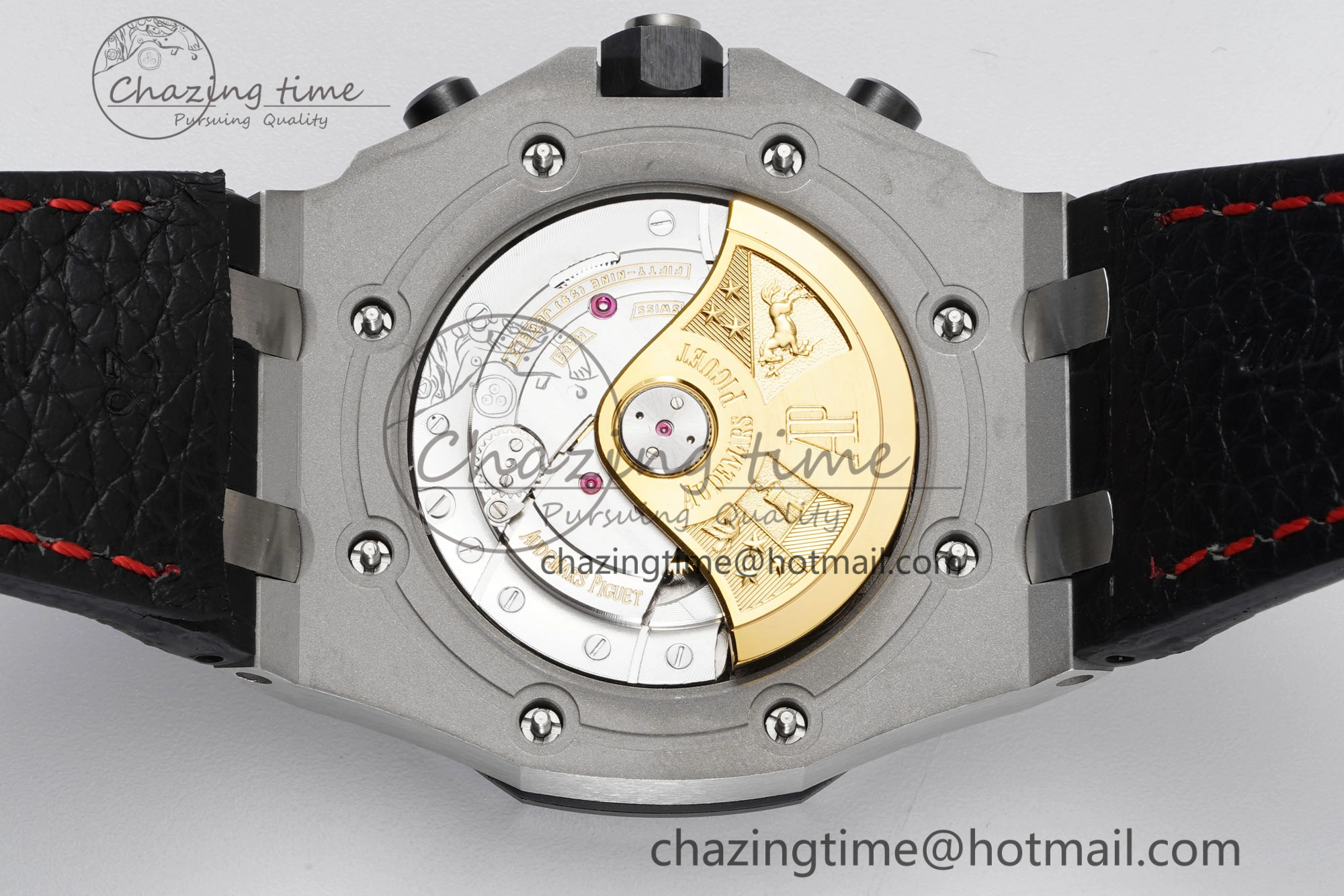 Royal Oak Offshore JJF 1:1 Best Edition “Dark Knight” on Black Red Leather Strap A3126
