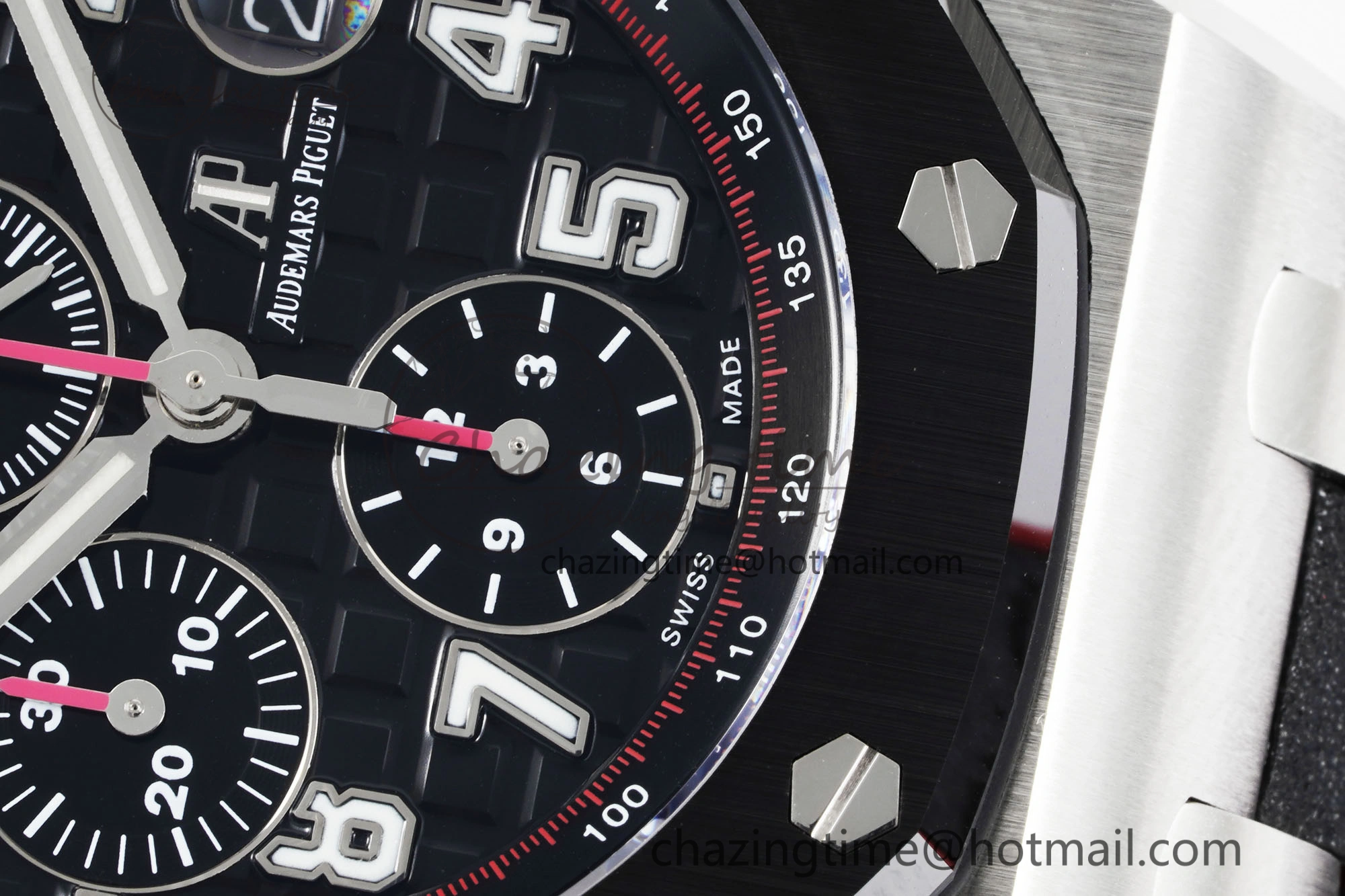 Royal Oak Offshore JJF 1:1 Best Edition “Dark Knight” on Black Red Rubber Strap A3126