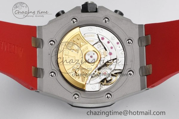 Royal Oak Offshore JJF 1:1 Best Edition “Dark Knight” on Black Red Rubber Strap A3126