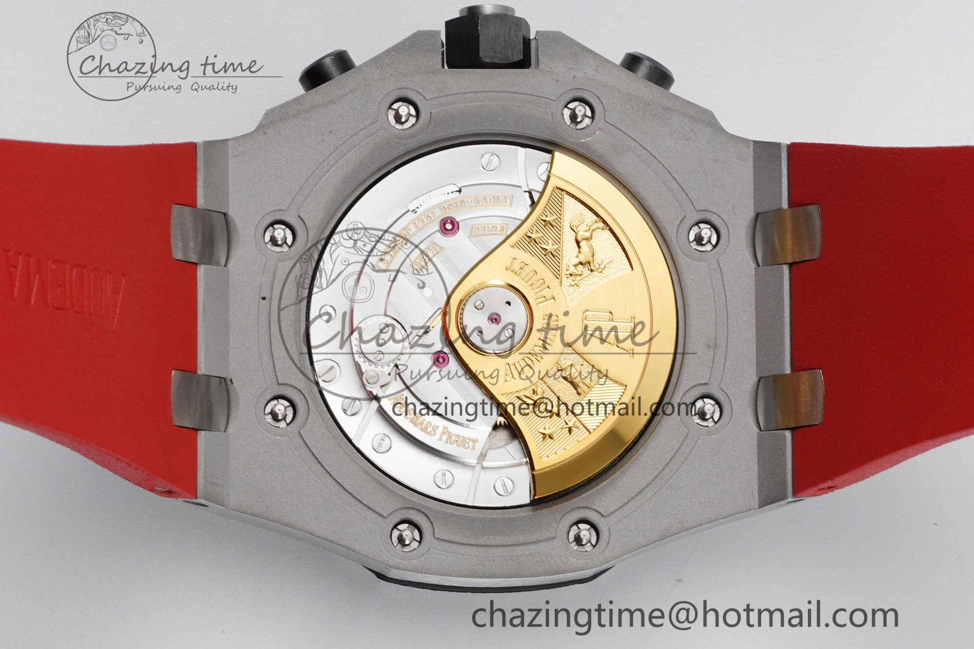 Royal Oak Offshore JJF 1:1 Best Edition “Dark Knight” on Black Red Rubber Strap A3126