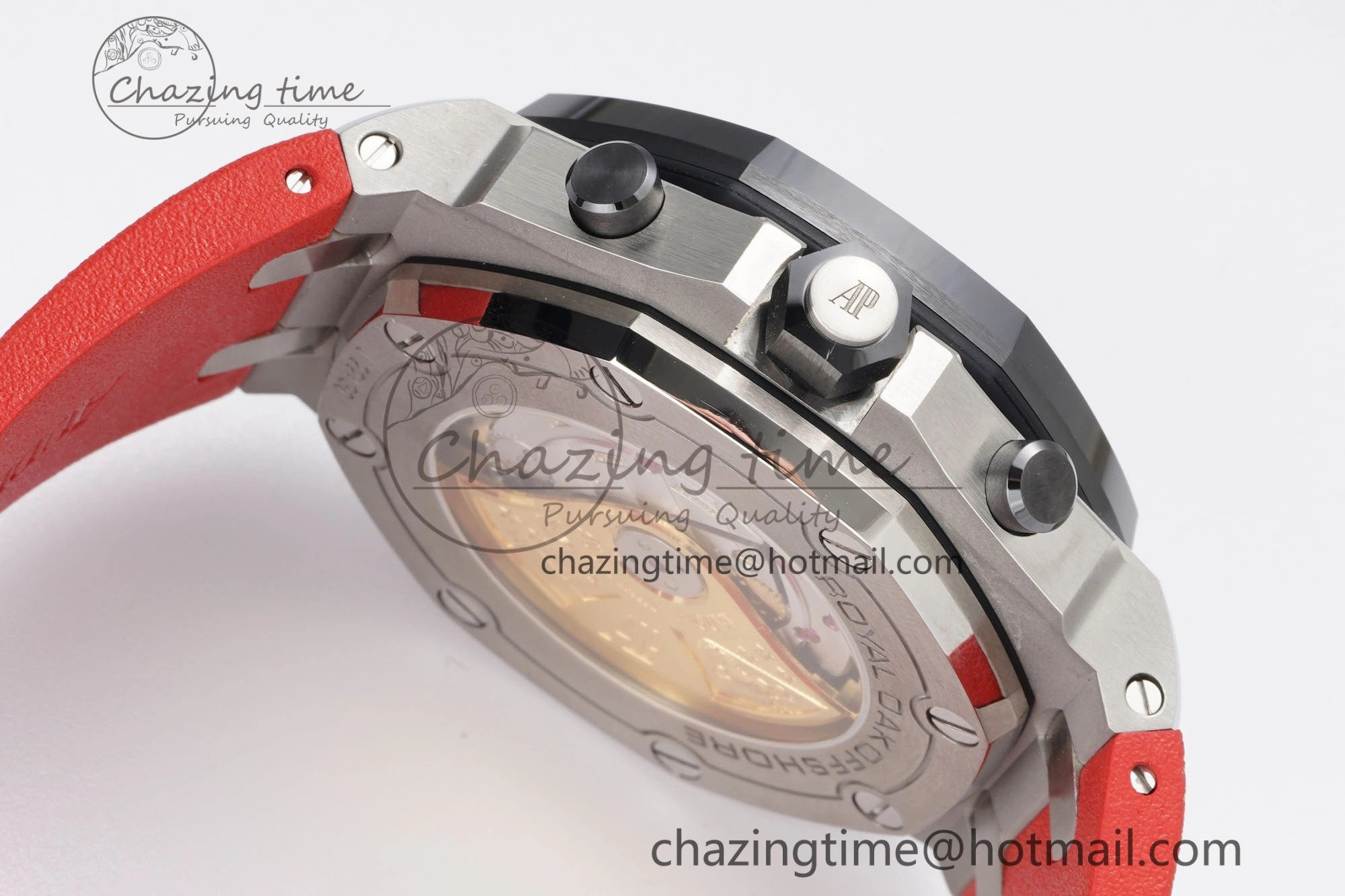 Royal Oak Offshore JJF 1:1 Best Edition “Dark Knight” on Black Red Rubber Strap A3126