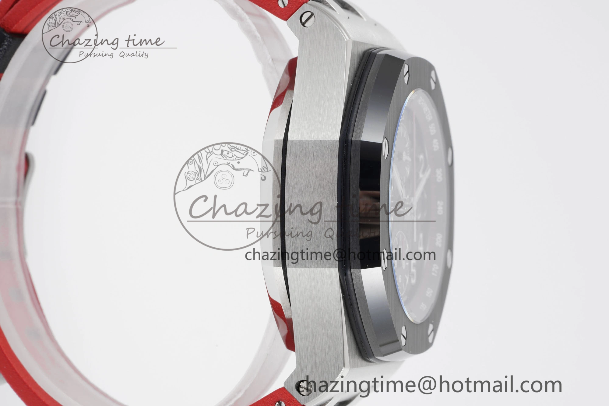 Royal Oak Offshore JJF 1:1 Best Edition “Dark Knight” on Black Red Rubber Strap A3126