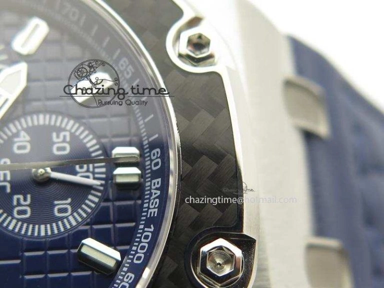 Royal Oak Offshore Juan Pablo Montoya JF Best Edition Blue Dial On Blue Leather Strap A2226