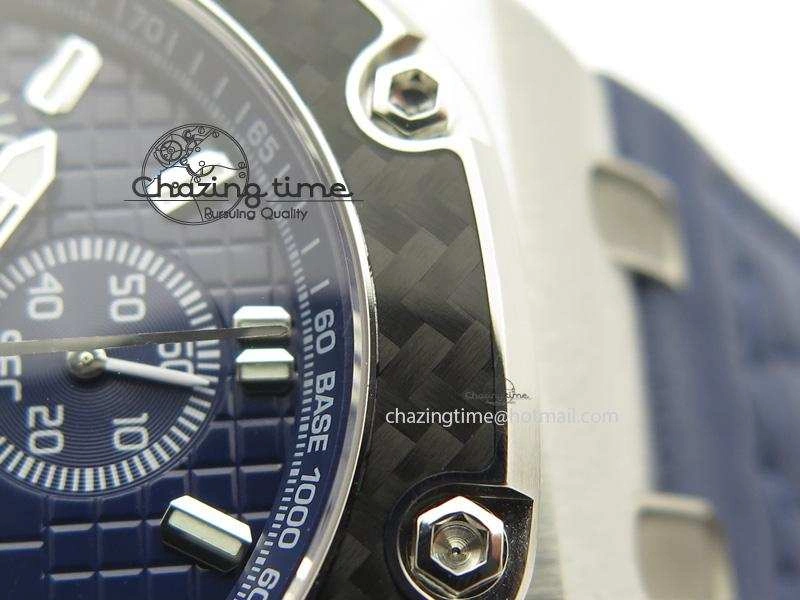 Royal Oak Offshore Juan Pablo Montoya JF Best Edition Blue Dial On Blue Leather Strap A2226