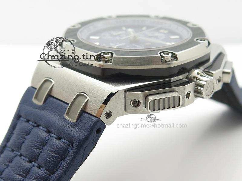Royal Oak Offshore Juan Pablo Montoya JF Best Edition Blue Dial On Blue Leather Strap A2226